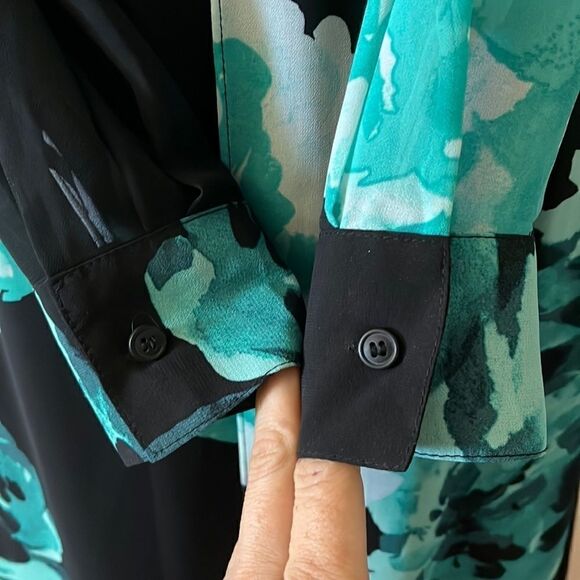 Eva Mendes long maxi floral chiffon dress XS - Picture 3 of 7